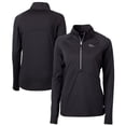 thumbnail image 1 of Women's Cutter & Buck  Black Denver Broncos Adapt Eco Knit Stretch Recycled Raglan Half-Zip Top, 1 of 3