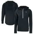 thumbnail image 1 of Women's Cutter & Buck  Black Denver Broncos Daybreak Eco Recycled Half-Zip Hoodie, 1 of 3