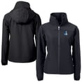 thumbnail image 1 of Women's Cutter & Buck Black Detroit Lions Historic Charter Eco Recycled Full-Zip Jacket, 1 of 3