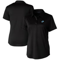 Women's Cutter & Buck Black Detroit Lions Prospect Textured Stretch Polo