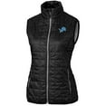 thumbnail image 1 of Women's Cutter & Buck Black Detroit Lions Rainier PrimaLoft Eco Full-Zip Vest, 1 of 1