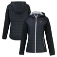 thumbnail image 1 of Women's Cutter & Buck Black Detroit Lions Rainier PrimaLoft Eco Hybrid Full-Zip Hoodie Jacket, 1 of 3