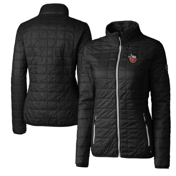 Women's Cutter & Buck Black Fort Wayne TinCaps Rainier Primaloft Eco Full-Zip Jacket