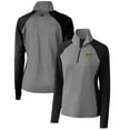 thumbnail image 1 of Women's Cutter & Buck Black George Mason Patriots Forge Tonal Stripe Stretch Half-Zip Pullover Top, 1 of 3