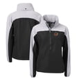 thumbnail image 1 of Women's Cutter & Buck Black/Gray Rochester Red Wings Charter Eco Recycled Half-Zip Anorak Jacket, 1 of 3