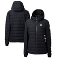 thumbnail image 1 of Women's Cutter & Buck Black Green Bay Packers Mission Ridge Repreve- Eco Insulated Full-Zip Hoodie Puffer Jacket, 1 of 3