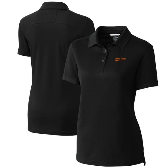 Women's Cutter & Buck Black Idaho State Bengals Advantage DryTec Tri-Blend Pique Polo