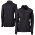 thumbnail image 1 of Women's Cutter & Buck  Black Inter Miami CF Adapt Eco Knit Stretch Recycled Half-Zip Top, 1 of 3