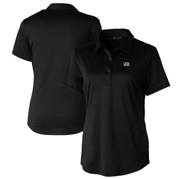 Women's Cutter & Buck Black Jackson State Tigers Prospect Textured Stretch Polo