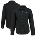 thumbnail image 1 of Women's Cutter & Buck Black Jacksonville Jaguars  Advantage Eco Soft Pique Tri-Blend Long Sleeve Button-Up Shirt, 1 of 3