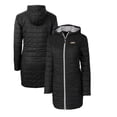 thumbnail image 1 of Women's Cutter & Buck Black James Madison Dukes Rainier Primaloft Eco Hooded Long Coat, 1 of 3