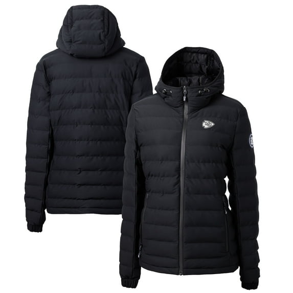 Women's Cutter & Buck Black Kansas City Chiefs Mission Ridge Repreve- Eco Insulated Full-Zip Hoodie Puffer Jacket