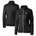 thumbnail image 1 of Women's Cutter & Buck  Black Kansas State Wildcats Vault Rainier PrimaLoft Eco Insulated Full-Zip Puffer Jacket, 1 of 3