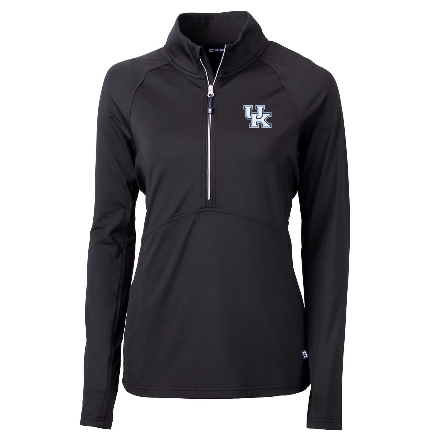 Women's Cutter & Buck Black Kentucky Wildcats Adapt Eco Knit HalfZip