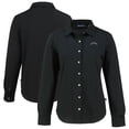 thumbnail image 1 of Women's Cutter & Buck Black Los Angeles Chargers  Advantage Eco Soft Pique Tri-Blend Long Sleeve Button-Up Shirt, 1 of 3