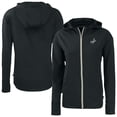 thumbnail image 1 of Women's Cutter & Buck Black Los Angeles Dodgers Daybreak Eco Recycled Full-Zip Hoodie, 1 of 3