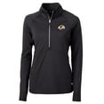 thumbnail image 1 of Women's Cutter & Buck Black Los Angeles Rams Adapt Eco Knit Half-Zip Pullover Jacket, 1 of 1