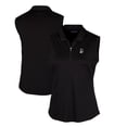 thumbnail image 1 of Women's Cutter & Buck Black Michigan State Spartans Forge Stretch Sleeveless Polo, 1 of 3