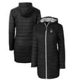 thumbnail image 1 of Women's Cutter & Buck Black Michigan State Spartans Vault Rainier Primaloft Eco Hooded Long Coat, 1 of 3
