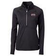 thumbnail image 1 of Women's Cutter & Buck Black Mississippi State Bulldogs Adapt Eco Knit Half-Zip Pullover Jacket, 1 of 1