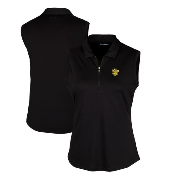 Women's Cutter & Buck Black Missouri Tigers Forge Stretch Sleeveless Polo
