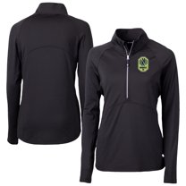 Women's Cutter & Buck Black Nashville SC Adapt Eco Knit Stretch Recycled Half-Zip Top