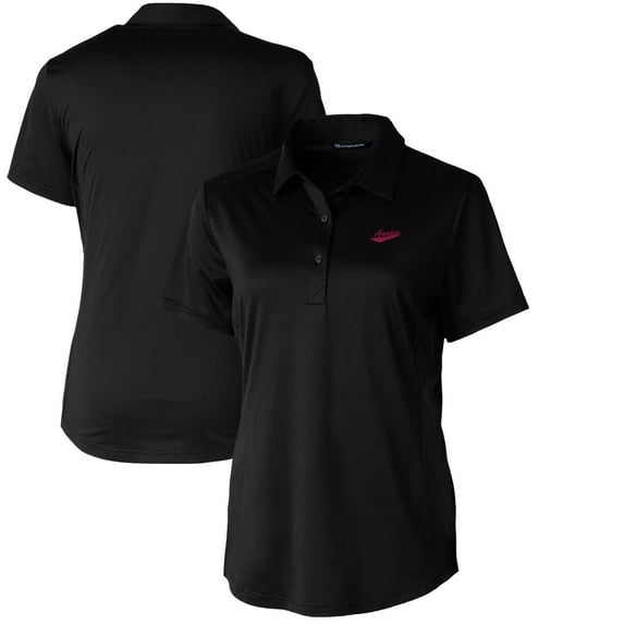 Women's Cutter & Buck Black New Mexico State Aggies Vault Prospect Textured Stretch Polo