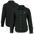 thumbnail image 1 of Women's Cutter & Buck Black New York Giants  Advantage Eco Soft Pique Tri-Blend Long Sleeve Button-Up Shirt, 1 of 3