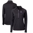 thumbnail image 1 of Women's Cutter & Buck Black Northwestern Wildcats Adapt Eco Knit Stretch Recycled Half-Zip Pullover Top, 1 of 3