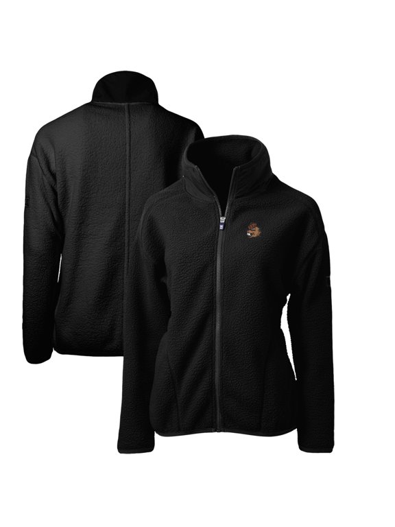 Women's Cutter & Buck Black Oregon State Beavers Cascade Eco Sherpa Full-Zip Fleece Jacket