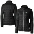 thumbnail image 1 of Women's Cutter & Buck Black Philadelphia Eagles Rainier PrimaLoft Eco Insulated Full-Zip Puffer Jacket, 1 of 3