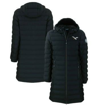 Women's Cutter & Buck  Black Philadelphia Eagles Throwback Logo Mission Ridge Repreve Eco Insulated Full-Zip Puffer