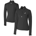 thumbnail image 1 of Women's Cutter & Buck Black Philadelphia Eagles Traverse Stretch DryTec Quarter-Zip Top, 1 of 3