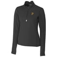 thumbnail image 1 of Women's Cutter & Buck Black Pittsburgh Pirates Traverse Half-Zip Pullover Jacket, 1 of 1