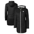 thumbnail image 1 of Women's Cutter & Buck Black Pittsburgh Steelers Rainier PrimaLoft- Eco Insulated Full-Zip Hoodie Long Coat, 1 of 3