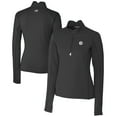 thumbnail image 1 of Women's Cutter & Buck Black Pittsburgh Steelers Traverse Stretch DryTec Quarter-Zip Top, 1 of 3