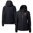 thumbnail image 1 of Women's-Cutter & Buck  Black Real Salt Lake Mission Ridge Repreve Eco Insulated Hooded Puffer Jacket, 1 of 3