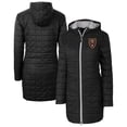 thumbnail image 1 of Women's Cutter & Buck  Black Real Salt Lake Rainier PrimaLoft- Eco Insulated Hooded Full-Zip Long Coat, 1 of 3