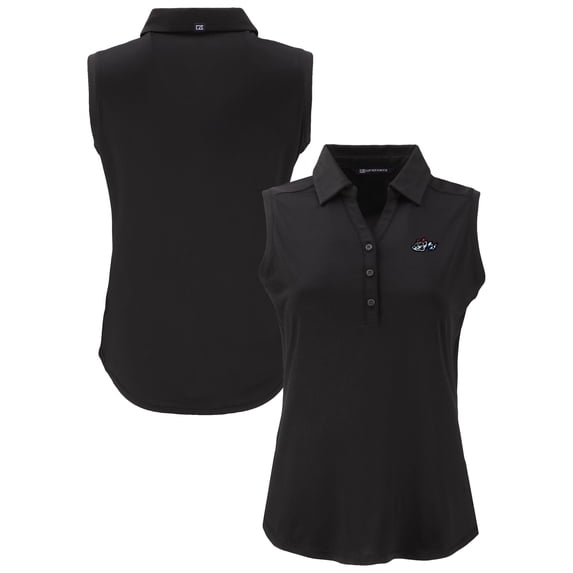 Women's Cutter & Buck Black Rocket City Trash Pandas Forge Eco Stretch Recycled Sleeveless Polo