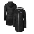 thumbnail image 1 of Women's Cutter & Buck Black SMU Mustangs Rainier Primaloft Eco Hooded Long Coat, 1 of 3