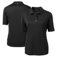 thumbnail image 1 of Women's Cutter & Buck Black SMU Mustangs Vault DryTec Virtue Eco Pique Recycled Polo, 1 of 3