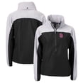 thumbnail image 1 of Women's Cutter & Buck  Black San Diego Padres City Connect Charter Eco Recycled Half-Zip Anorak Jacket, 1 of 3