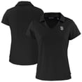 thumbnail image 1 of Women's Cutter & Buck Black San Diego Padres Daybreak Eco Recycled V-Neck Polo, 1 of 3