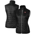 thumbnail image 1 of Women's Cutter & Buck Black San Francisco 49ers Throwback Logo Rainier PrimaLoft Eco Full-Zip Puffer Vest, 1 of 3