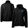 thumbnail image 1 of Women's Cutter & Buck Black San Jose Earthquakes Cascade Eco Fleece Full-Zip Jacket, 1 of 3