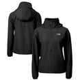 thumbnail image 1 of Women's Cutter & Buck Black Seattle Seahawks Charter Eco Recycled Half-Zip Hoodie Anorak Jacket, 1 of 3