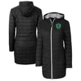 thumbnail image 1 of Women's Cutter & Buck  Black Seattle Sounders FC Rainier PrimaLoft- Eco Insulated Hooded Full-Zip Long Coat, 1 of 3