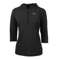 thumbnail image 1 of Women's Cutter & Buck Black Southern Miss Golden Eagles Virtue Eco Pique Half-Zip 3/4 Sleeve Pullover Hoodie, 1 of 1