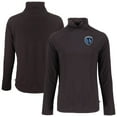 thumbnail image 1 of Women's-Cutter & Buck  Black Sporting Kansas City Coastline Epic Comfort Eco Recycled Funnel-Neck Top, 1 of 3