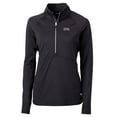 thumbnail image 1 of Women's Cutter & Buck Black TCU Horned Frogs Adapt Eco Knit Half-Zip Pullover Jacket, 1 of 1